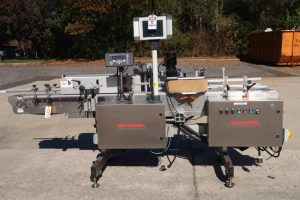 Quadrel Q120 Automatic Wraparound Labeler, Tall Containers