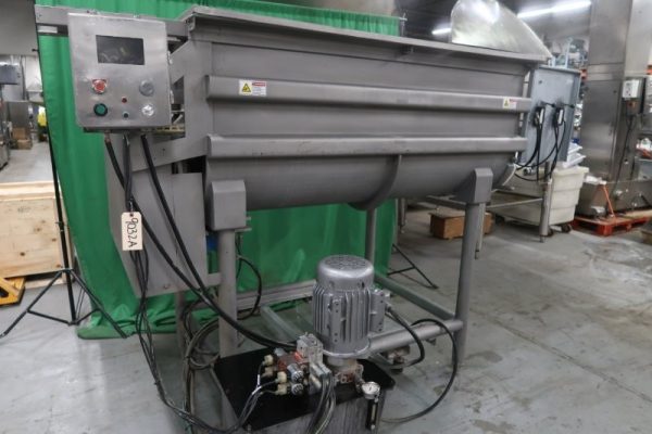 1,000 Lb. SS Horizontal Food Paddle Mixer, End Discharge