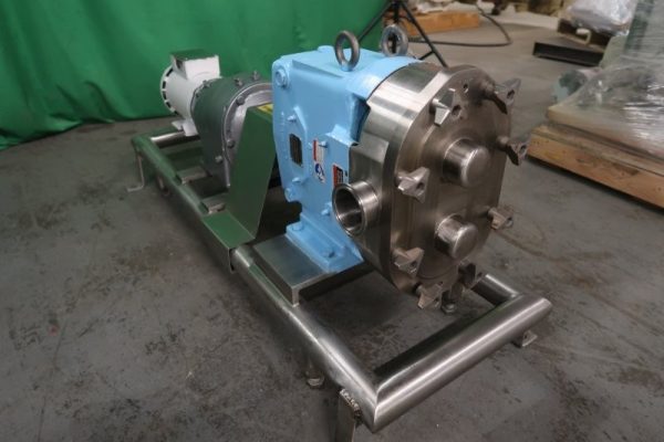 Waukesha 60 Stainless Positive Displacement Pump, Tri-Clamp Ports