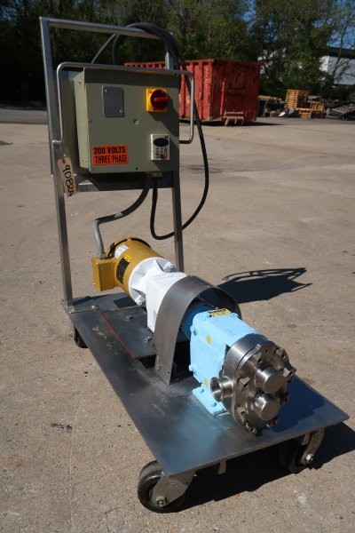 9082A Waukesha Size 18 Stainless Positive Displacement Pump, Varispeed