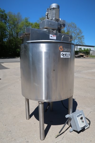 9082B 40 Gallon Groen 316 SS Scraper Kettle, 100 PSI